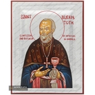 Exclusive St Alexis Toth Icon with Pure Silver Leaves