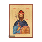 Saint Alfred the King Handwritten Icon with Gold Leaves