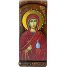 St Anastasia Byzantine Greek Gold Print Icon on Carved Wood