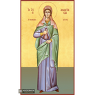 22k Saint Anastasia Orthodox Icon with Gold Leaf Background