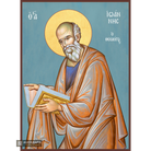Saint Apostle John Orthodox Icon with Blue Background