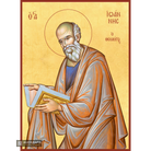 22k Saint Apostle John Orthodox Icon with Gold Leaf Background