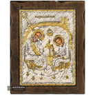St. Apostle John Revelation Scene Pure Silver and 24k Gold Plated Icon