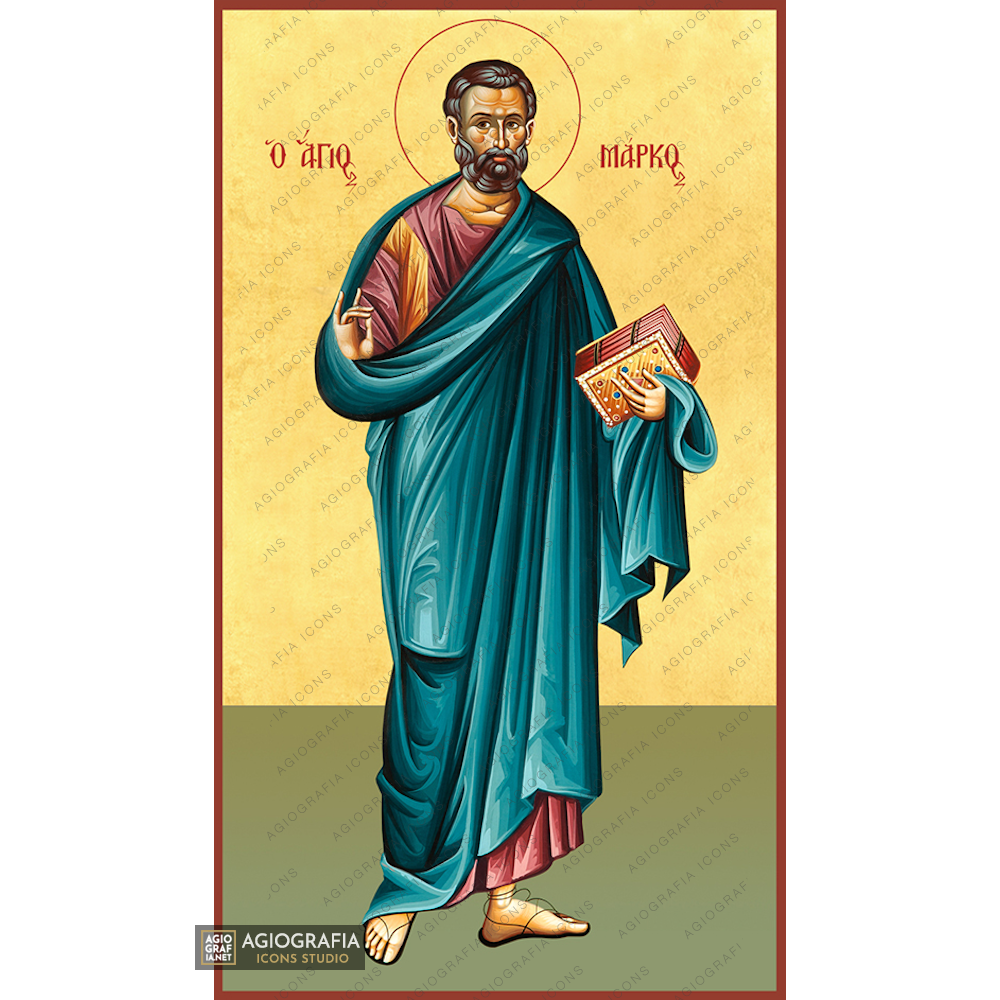 22k St Apostle Mark - Exclusive Gold Leaf Orthodox Icon