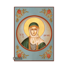 St Argiri Greek Orthodox Icon on Wood with Blue Background