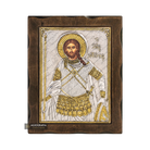 Saint Artemios Pure Silver and 24k Gold Plated Christian Icon