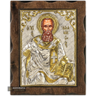 Saint Athanasios the Great Pure Silver and 24k Gold Plated Icon