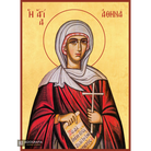 22k St Athena Gold Leaf Background Greek Orthodox Icon