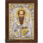 Saint Basil Christian Orthodox Silver Plated Icon