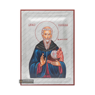 Exclusive St Brendan the Navigator Icon with Pure Silver Leaves