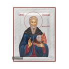 Exclusive St Brendan the Navigator Icon with Pure Silver Leaves