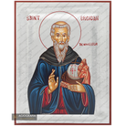 Exclusive St Brendan the Navigator Icon with Pure Silver Leaves