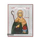 Exclusive St Brigid of Ireland Icon with Pure Silver Leaves