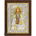 Saint Charalambos Christian Orthodox Silver Plated Icon