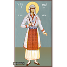 St Chrisi Greek Orthodox Wood Icon with Blue Background