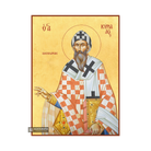 22k Saint Cyrill Patriarch of Alexandria Gold Leaf Christian Icon