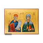 24k Righteous King David and Saint Rebecca Handwritten Icon