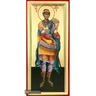 St Demetrius Byzantine Orthodox Wood Icon with Gold Leaf