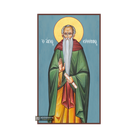 St Efthimios Christian Orthodox Icon on Wood with Blue Background