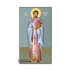 St Eleftherios Greek Orthodox Wood Icon with Blue Background