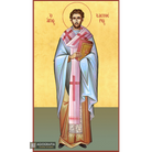 22k St Eleftherios - Gold Leaf Background Christian Orthodox Icon