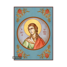 Saint Ermioni Christian Orthodox Icon with Blue Background
