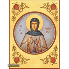 22k St Filothei - Gold Leaf Background Christian Orthodox Icon