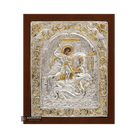 Saint George the Great Martyr Silver Plated Icon on Wood
