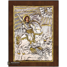 Saint George the Great Martyr Orthodox Silver Plated Icon