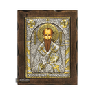 Saint Gregory of Nyssa Pure Silver and 24k Gold Plated Orthodox Icon