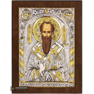 Saint Gregory of Nyssa Christian Orthodox Silver Plated Icon