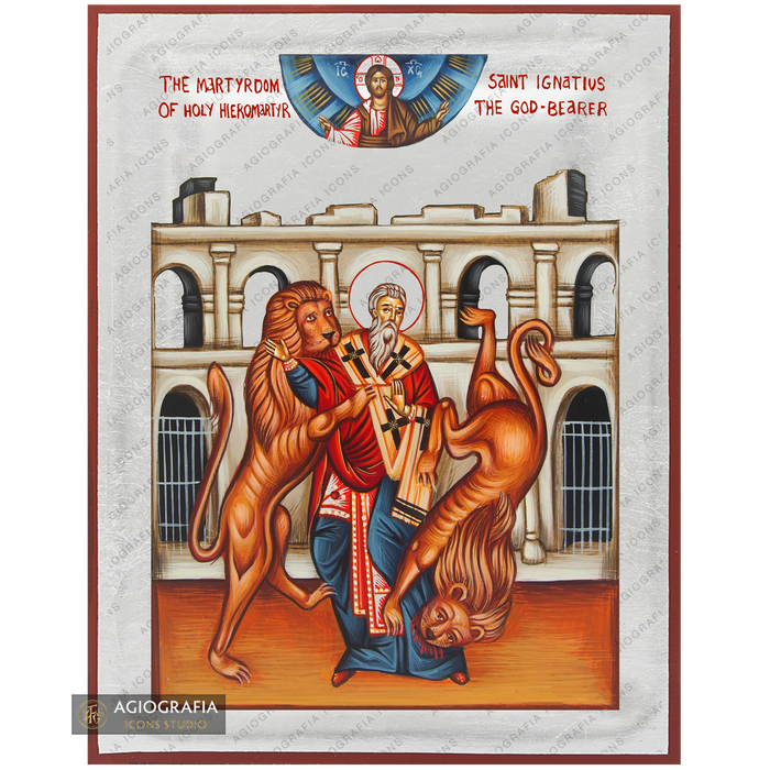 Exclusive St Ignatius Icon with Pure Silver Leaves