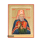 Saint Innocent Handwritten Orthodox Icon with Gold Leaves