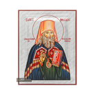 Exclusive St Innocent Orthodox Icon with Pure Silver Leaves
