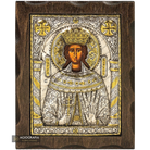 Saint Irene Pure Silver and 24k Gold Plated Christian Icon