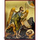 Saint John the Baptist (Wings) Gold Print Icon Aged Gold Foil