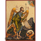 Saint John the Baptist (Wings) Gold Print Icon Aged Gold Foil