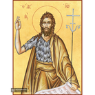 22k St John Baptist - Gold Leaf Background Christian Orthodox Icon