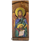 St John the Forerunner Greek Gold Print Icon on Carved Wood