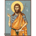 St John Baptist Christian Orthodox Icon with Blue Background