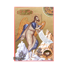 Saint John the forunner Icon with Gilding Effect Gold Foil Background