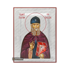 Exclusive St Justin Popovich Icon with Pure Silver Leaves