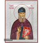Exclusive St Justin Popovich Icon with Pure Silver Leaves