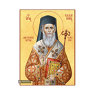 22k St Kallinikos of Edessa - Gold Leaf Background Orthodox Icon