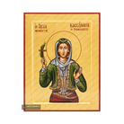24k Saint Kassandra of Trapezounta Handwritten Icon with Gold Leaves