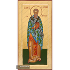 24k Saint Lucian of Antioch Handwritten Icon with Gold Leaves