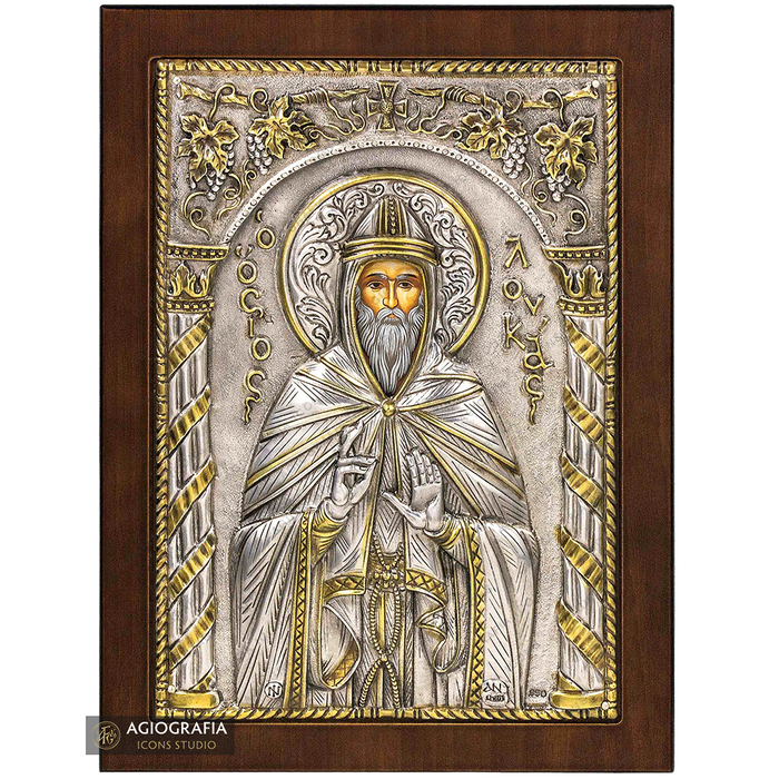 Heiliger Lukas christlich-orthodoxe versilberte Ikone