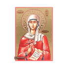 Saint Lydia of Filippi Icon with Gilding Effect Gold Foil Background