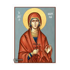St Marina Christian Byzantine Icon with Blue Background