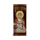 Saint Menas Orthodox Gold Print Icon on Carved Wood